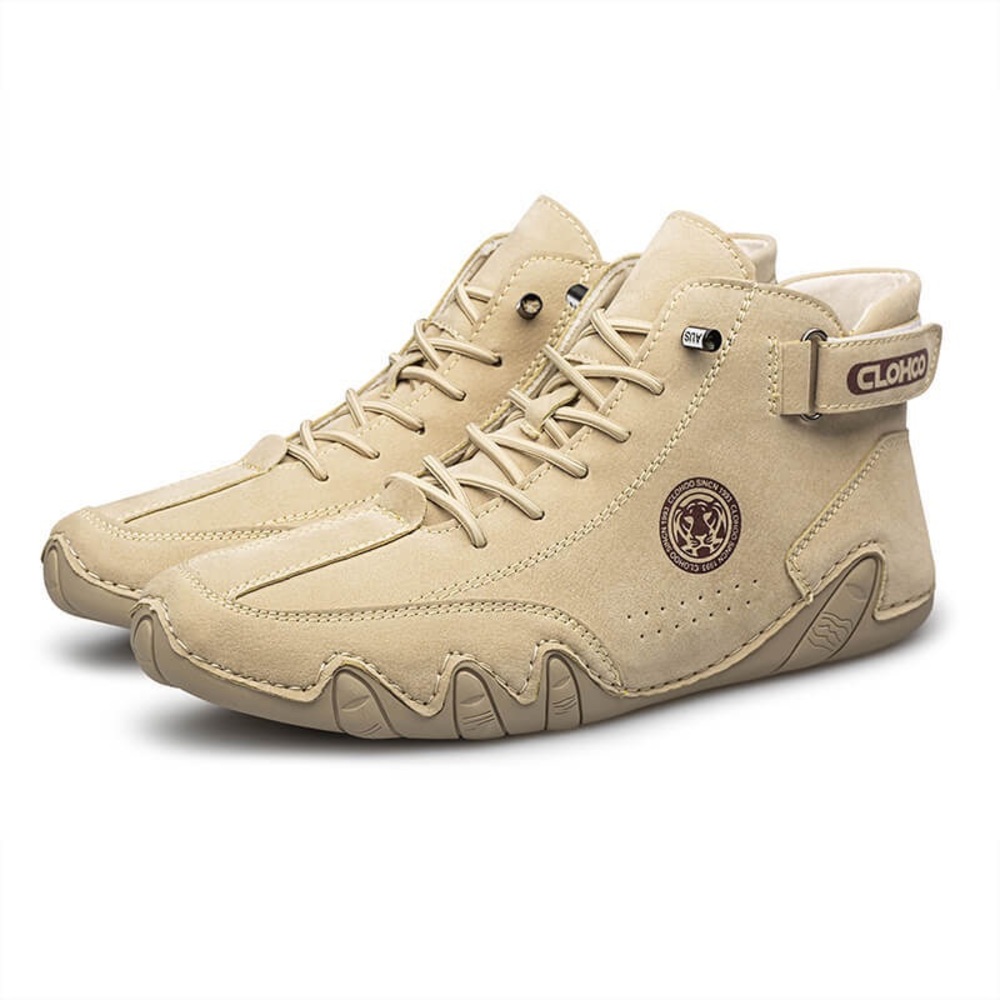 Men's PU Leather Lace Up Sneakers Ankle Boots Outdoor Light Casual Shoes Loafers